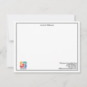 シンプルプロフェッショナルビジネスロパーソナライズされたゴ ノートカード (正面)