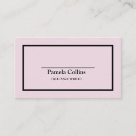 シンプルプロフェッショナルブエレガントラック&ピンク 名刺