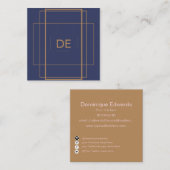 シンプルプロフェッショナルブエレガントルーソーシャルメディア スクエア名刺 (正面/裏面)