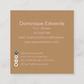 シンプルプロフェッショナルブエレガントルーソーシャルメディア スクエア名刺 (裏面)