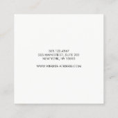 シンプルプロフェッショナルブモダンライトレッドスクエア スクエア名刺 (裏面)