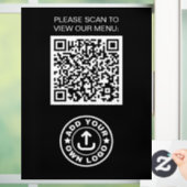 シンプルプロフェッショナルブモダンラックQRコードロゴ ウィンドウサイン (ホーム)