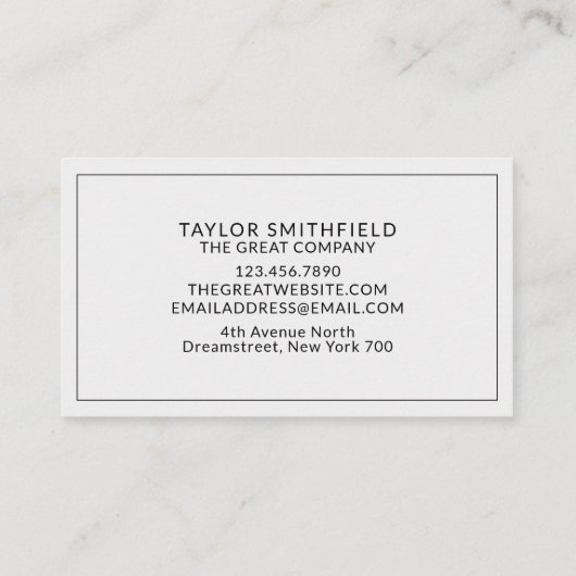 シンプルプロフェッショナルブモダンルー海 名刺 (裏面)