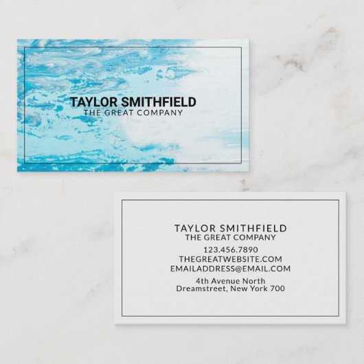 シンプルプロフェッショナルブモダンルー海 名刺 (正面/裏面)