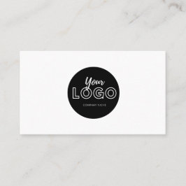 シンプルプロフェッショナルブラックオンホワイトとロゴ 名刺