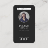 シンプルプロフェッショナルブラックビジネスカード 名刺 (正面)