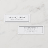 シンプルプロフェッショナルブラックホワ縁どイトミニマリスト スキニー名刺 (正面/裏面)