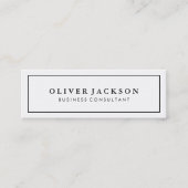 シンプルプロフェッショナルブラックホワ縁どイトミニマリスト スキニー名刺 (正面)