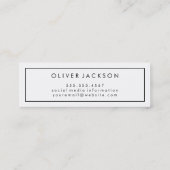 シンプルプロフェッショナルブラックホワ縁どイトミニマリスト スキニー名刺 (裏面)