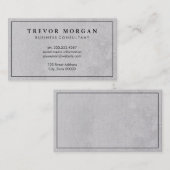 シンプルプロフェッショナルブラック縁どグレイのテクスチャ 名刺 (正面/裏面)