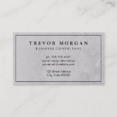 シンプルプロフェッショナルブラック縁どグレイのテクスチャ 名刺 (正面)