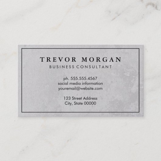 シンプルプロフェッショナルブラック縁どグレイのテクスチャ 名刺 (正面)