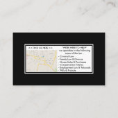 シンプルプロフェッショナルブラック&ホワイトテンプレート アドバイスカード (裏面)