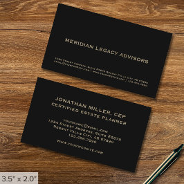 シンプルプロフェッショナルブラック 名刺