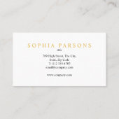 シンプルプロフェッショナルブラック&金ゴールド 名刺 (裏面)