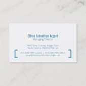 シンプルプロフェッショナルブルーホワイト名刺 名刺 (裏面)