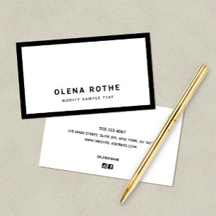 シンプルプロフェッショナルブ縁どロワ縁どイ コーリングカード