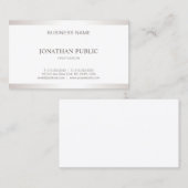 シンプルプロフェッショナルプレーンエレガントデザインモダン 名刺 (正面/裏面)