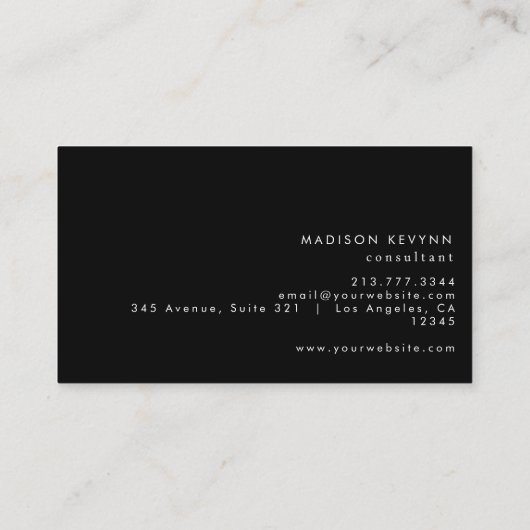 シンプルプロフェッショナルプレーン 名刺 (裏面)