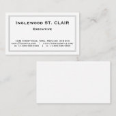 シンプルプロフェッショナルプロファイルカード 名刺 (正面/裏面)