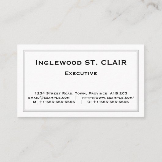 シンプルプロフェッショナルプロファイルカード 名刺 (正面)