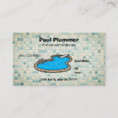 シンプルプロフェッショナルプール清掃用名刺 名刺 (正面)