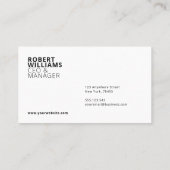 シンプルプロフェッショナルホワイト 名刺 (裏面)