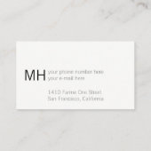 シンプルプロフェッショナルホワイト 名刺 (裏面)