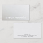 シンプルプロフェッショナルミニマモダンリストグレー 名刺 (正面/裏面)