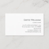 シンプルプロフェッショナルミニマモダンリスト 名刺 (裏面)