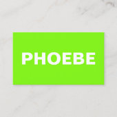 シンプルプロフェッショナルミニマルフログリーンライム 名刺 (正面)