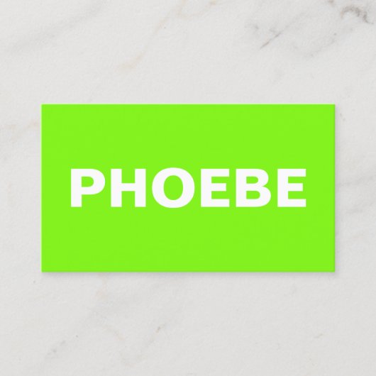 シンプルプロフェッショナルミニマルフログリーンライム 名刺 (正面)