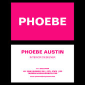 シンプルプロフェッショナルミニマルフロピンク 名刺