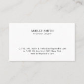 シンプルプロフェッショナルミニマル名刺 名刺 (裏面)