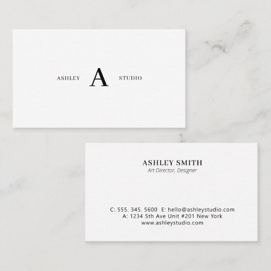 シンプルプロフェッショナルミニマル名刺 名刺 (正面/裏面)