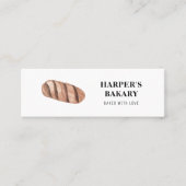 シンプルプロフェッショナルモダンの新ベーカリーエコ スキニー名刺 (正面)