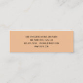 シンプルプロフェッショナルモダンの新ベーカリーエコ スキニー名刺 (裏面)