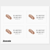 シンプルプロフェッショナルモダンの新ベーカリーエコ 長方形シール (シート)