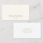 シンプルプロフェッショナルモダンアイボリー 名刺 (正面/裏面)