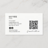 シンプルプロフェッショナルモダンターコイズブルー 名刺 (裏面)