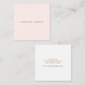 シンプルプロフェッショナルモダンライトピンクスクエア スクエア名刺 (正面/裏面)
