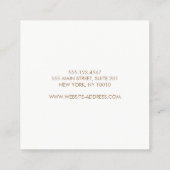 シンプルプロフェッショナルモダンライトピンクスクエア スクエア名刺 (裏面)