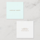 シンプルプロフェッショナルモダンライトブルースクエア スクエア名刺 (正面/裏面)