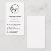 シンプルプロフェッショナルモダンロゴのソーシャルメディアのアイコン 名刺 (正面/裏面)