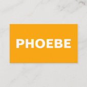 シンプルプロフェッショナルモノクミニマルロムオレンジ 名刺 (正面)