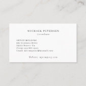 シンプルプロフェッショナルモノグラムのミニマル事業 名刺 (裏面)