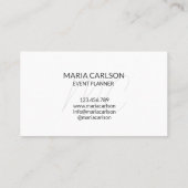 シンプルプロフェッショナルモノグラムモダンメタリックスクア 名刺 (裏面)