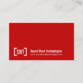 シンプルプロフェッショナルレッド白の名刺 名刺 (正面)