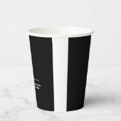 シンプルプロフェッショナルロゴスローガンブラック 紙コップ (左)