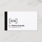 シンプルプロフェッショナルロゴ白黒QRコード 名刺 (正面)